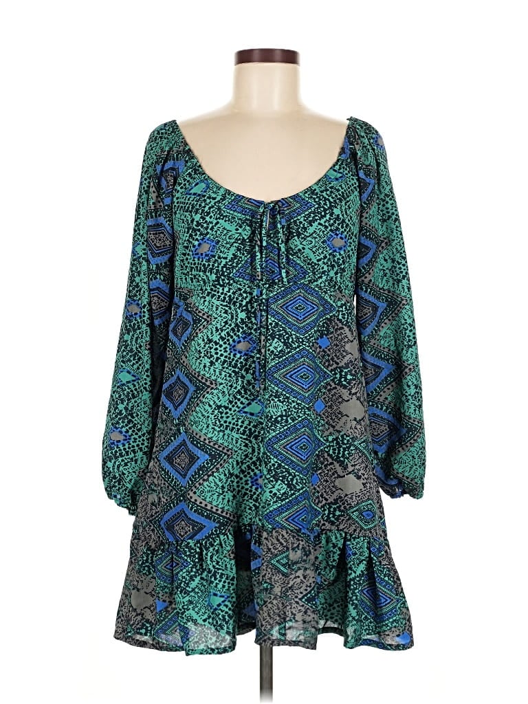 Pre-owned Earthbound Trading Co. Casual Dress In Blue