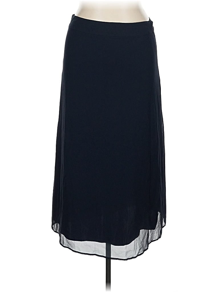 Pre-owned Spartina 449 Silk Skirt In Blue