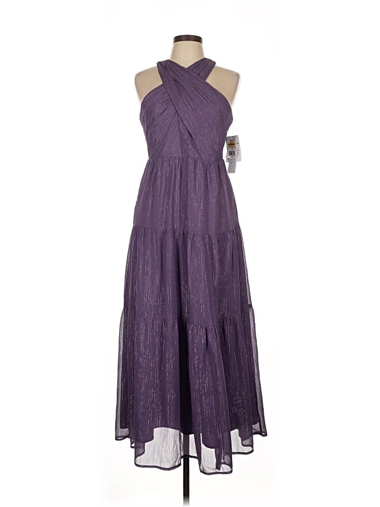 Pre-owned Nicole Miller Cocktail Dress In Purple