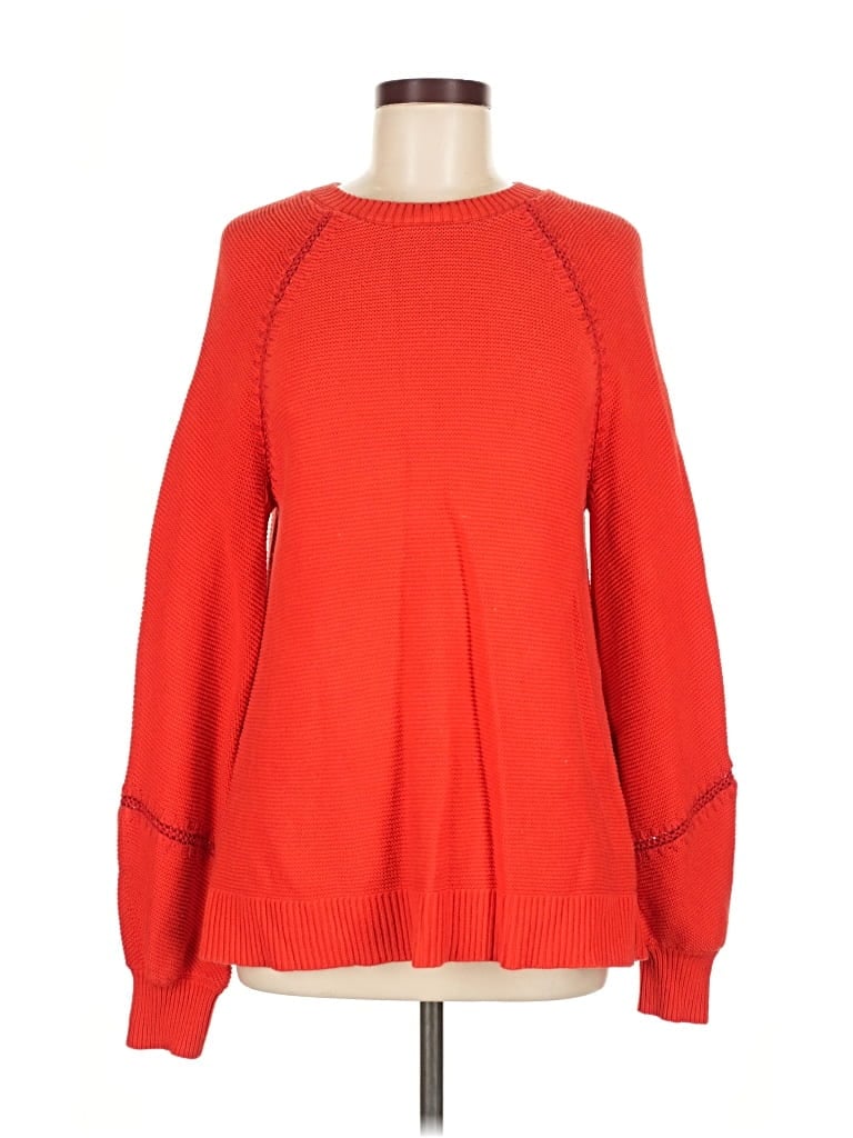 Pre-owned Ann Taylor Loft Pullover Sweater In Red