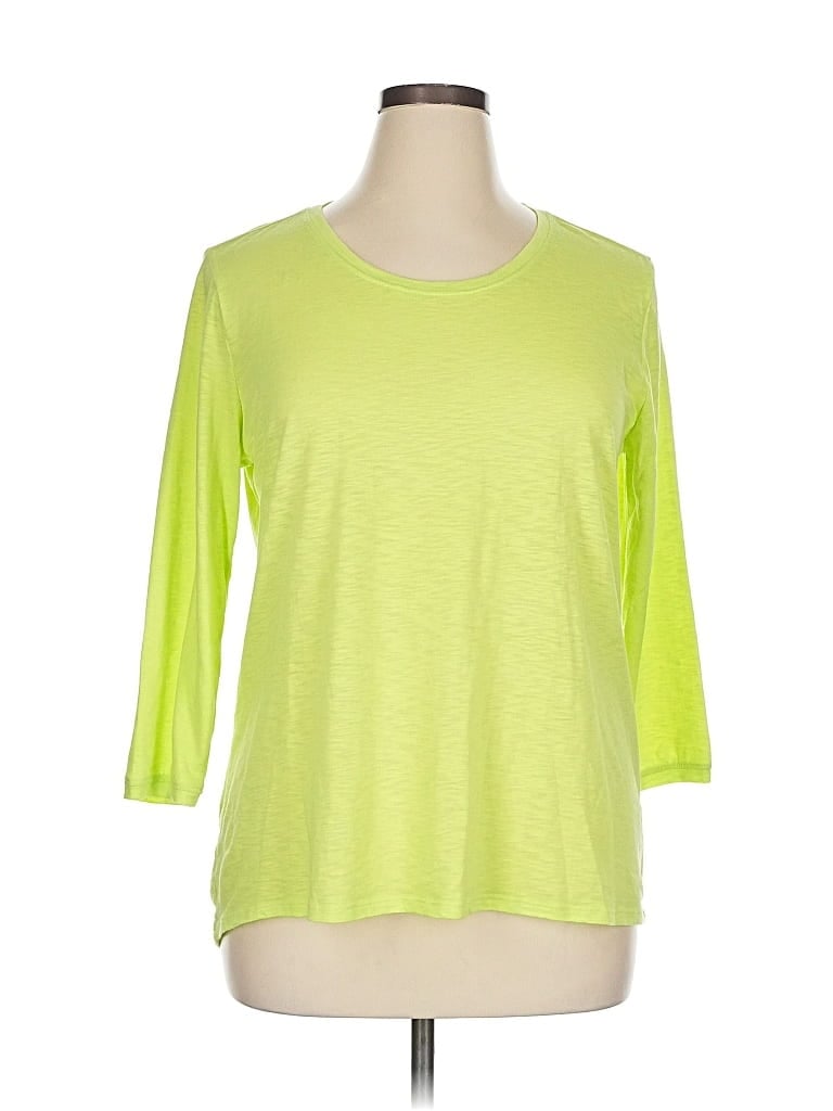 Pre-owned Athleta 3/4 Sleeve T-shirt In Yellow