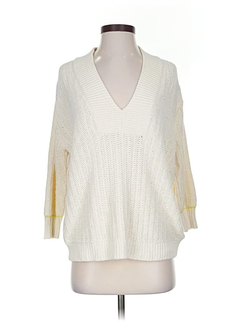 Pre-owned Cabi Pullover Sweater In White