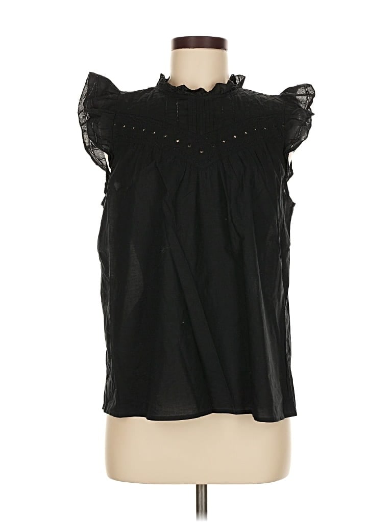 Pre-owned J.crew Factory Store Sleeveless Blouse In Black