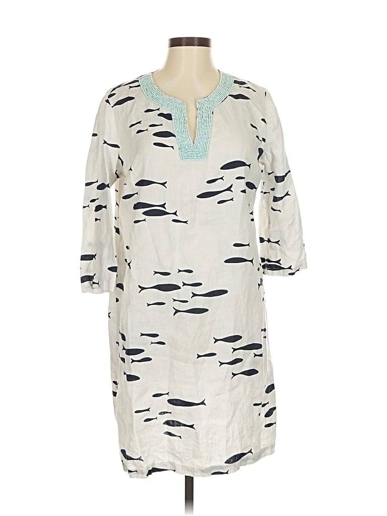 Pre-owned Talbots Casual Dress In White