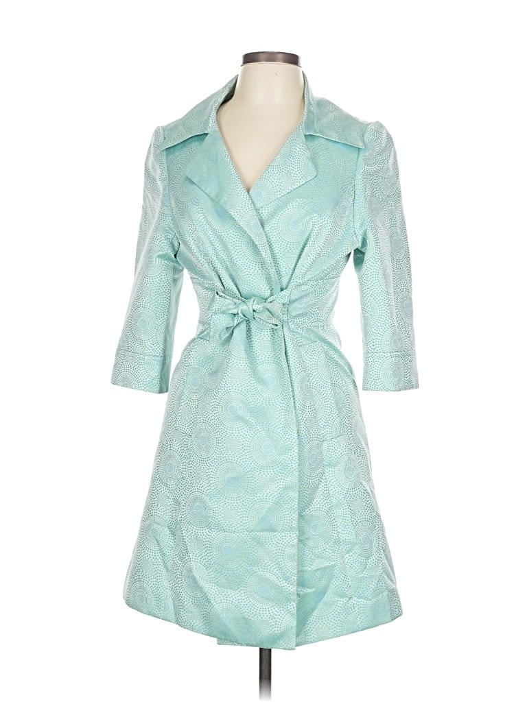 Pre-owned Anni Kuan Trenchcoat In Blue