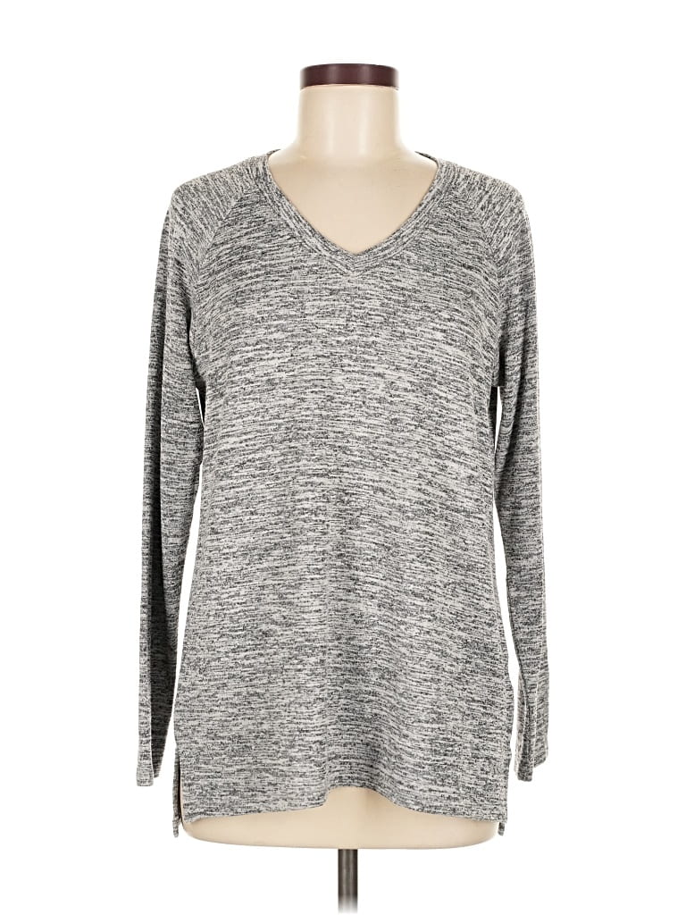 Pre-owned Banana Republic Long Sleeve T-shirt In Gray