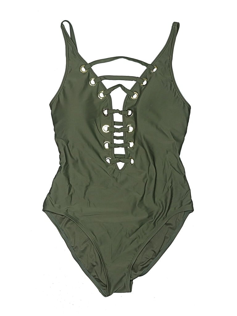 Pre-owned Bleu Rod Beattie One Piece Swimsuit In Green
