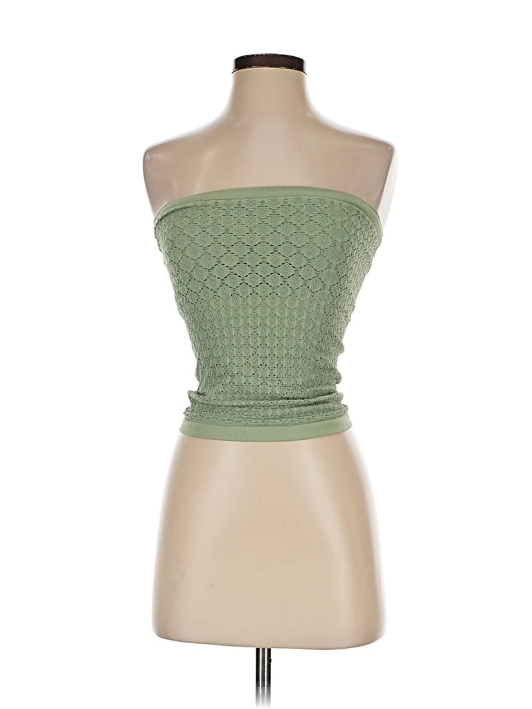 Pre-owned Intimately By Free People Tube Top Green Strapless Neckline Tops
