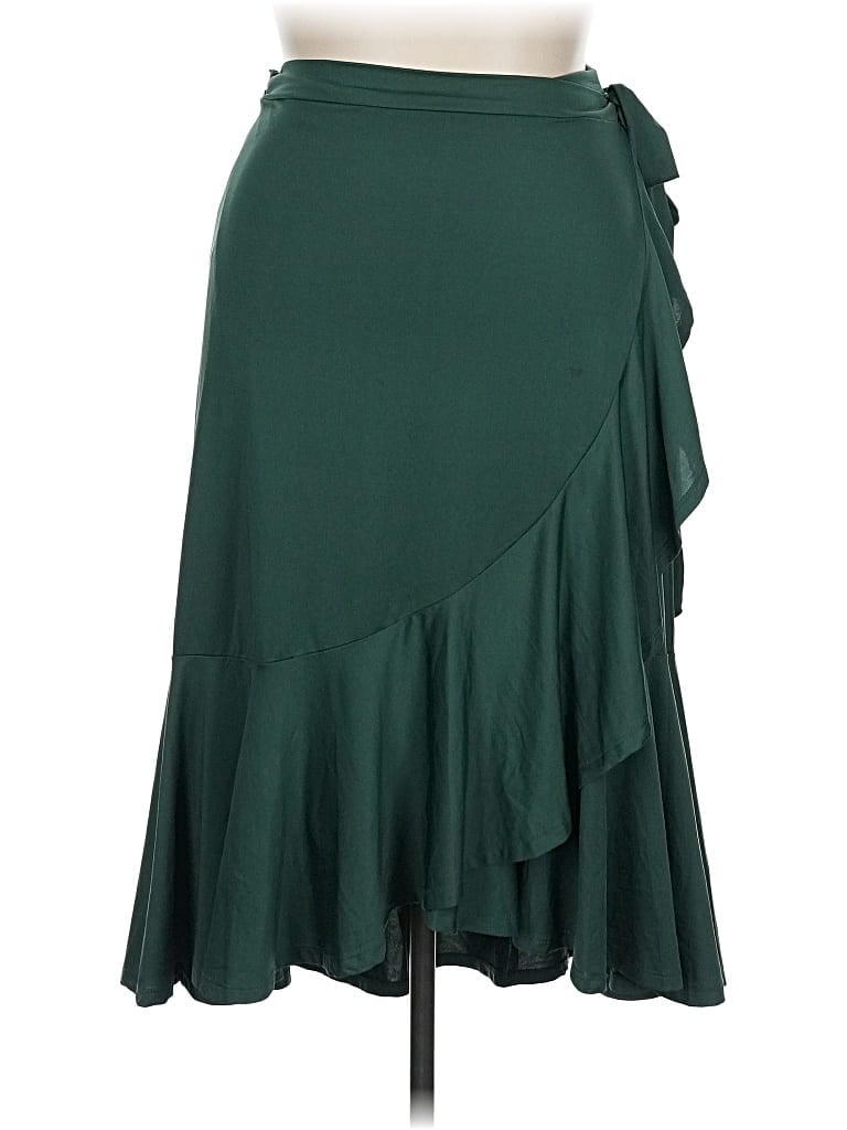 Pre-owned Lularoe Formal Skirt In Green