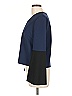Iris & Ink Color Block Blue Long Sleeve Blouse Size 10 - photo 5