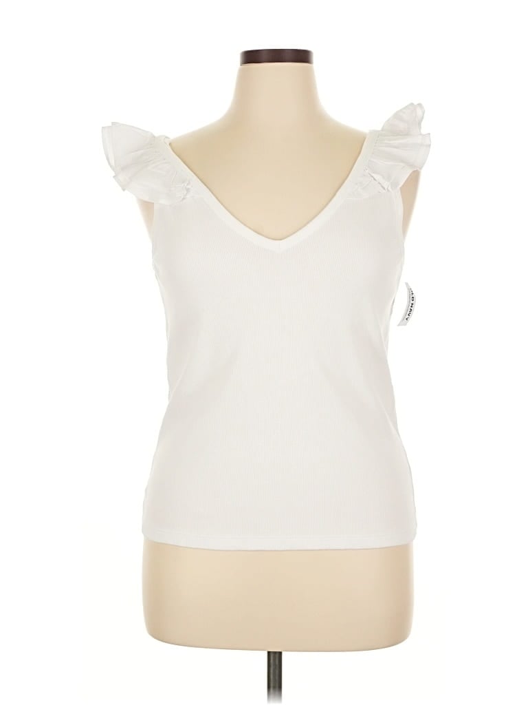 Pre-owned Old Navy Sleeveless Top Ivory Sweetheart Neckline Tops In White