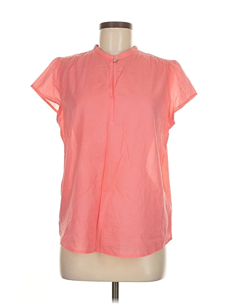 Pre-owned Jjill Short Sleeve Blouse In Pink