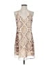 Lavender Brown 100% Polyester Animal Print Tan Cocktail Dress Size XS - photo 1