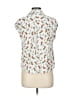 Cooper & Ella 100% Rayon Tropical White Sleeveless Button-Down Shirt Size L - photo 2