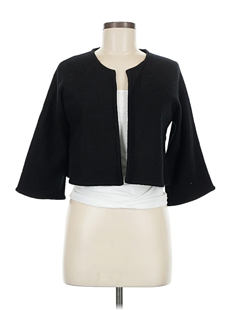 Pre-owned Guinevere Wool Cardigan Sweater In Black