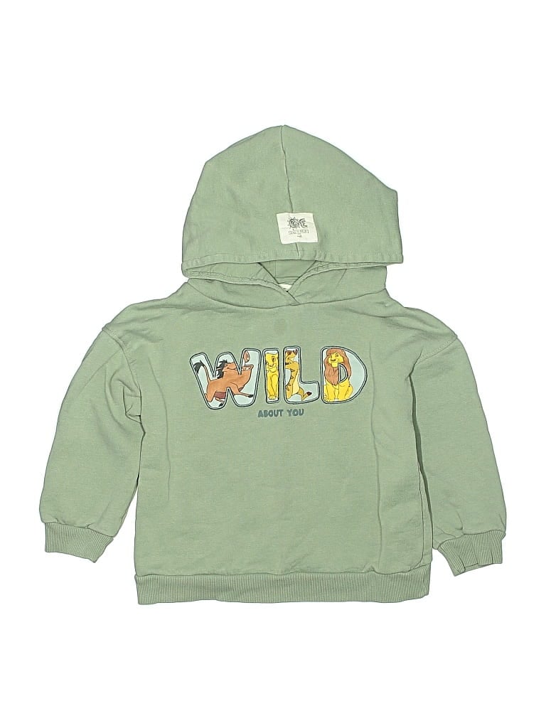 Pre-owned Mng Kids' Zip Up Hoodie In Green