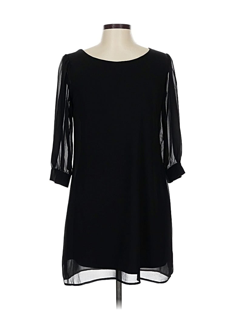 Pre-owned Unbranded 3/4 Sleeve Blouse In Black