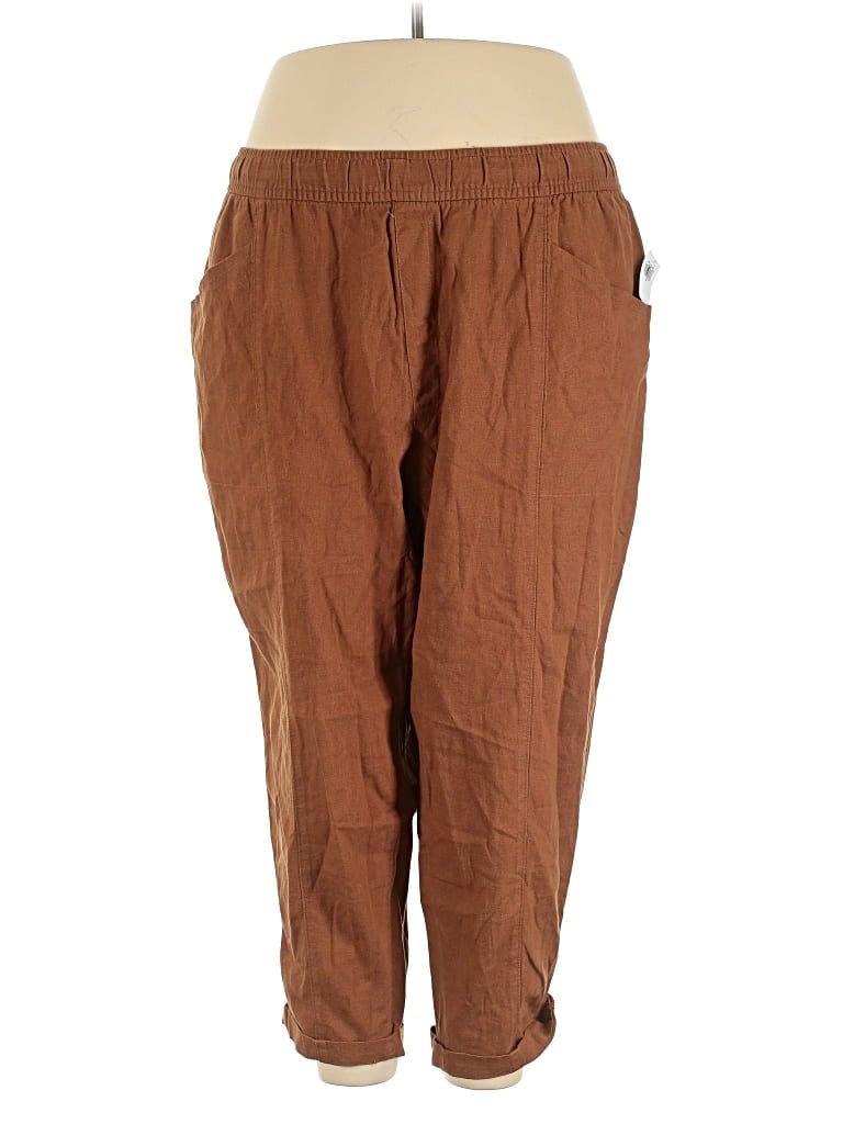 Pre-owned Old Navy Linen Pants In Brown