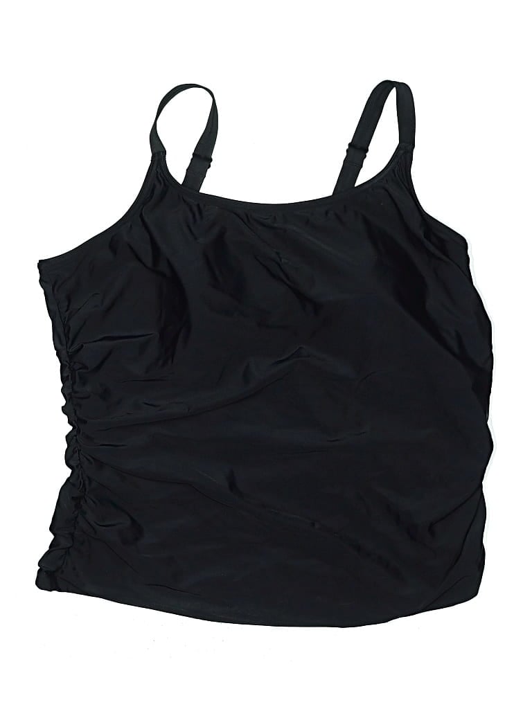 Pre-owned Coldwater Creek Swimsuit Top Black Swimwear