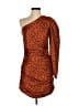 Wilfred 100% Polyester Animal Print Orange Cocktail Dress Size 4 - photo 1