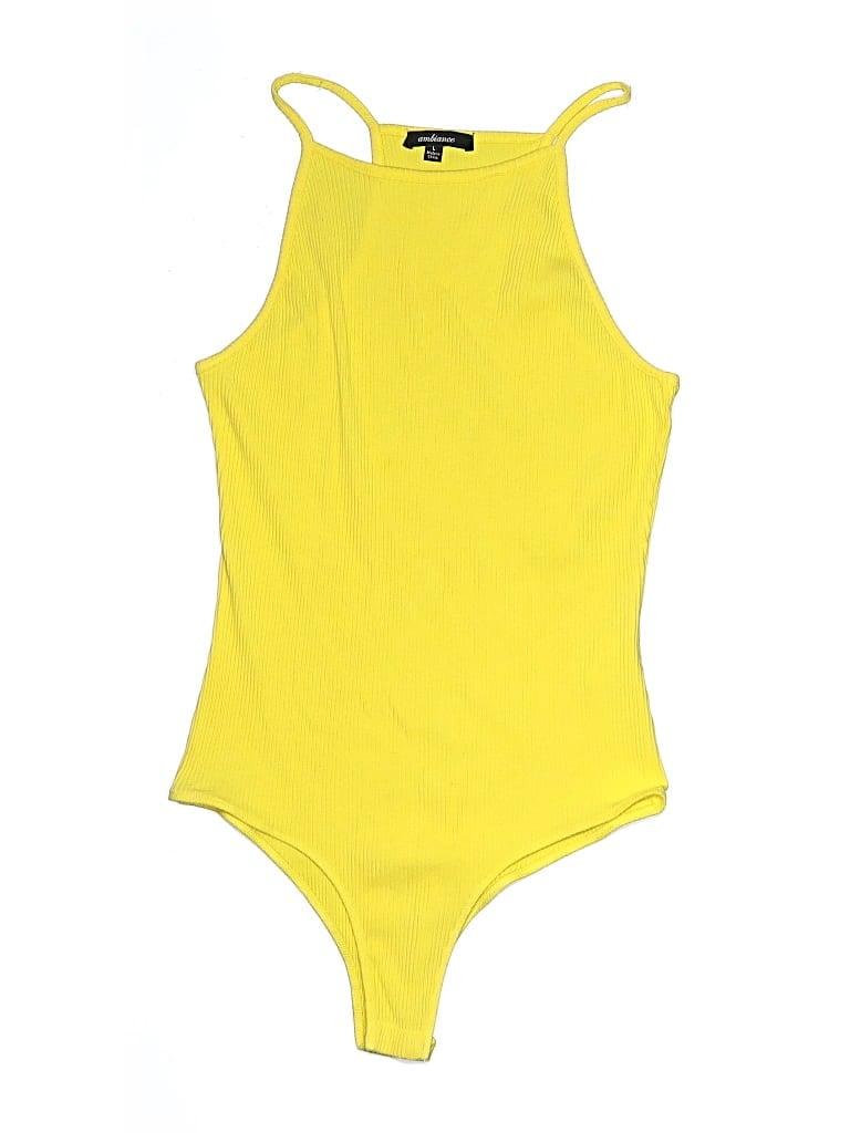 Pre-owned Ambiance Bodysuit In Yellow