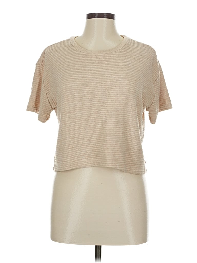 Pre-owned Brixton Short Sleeve T-shirt In Brown