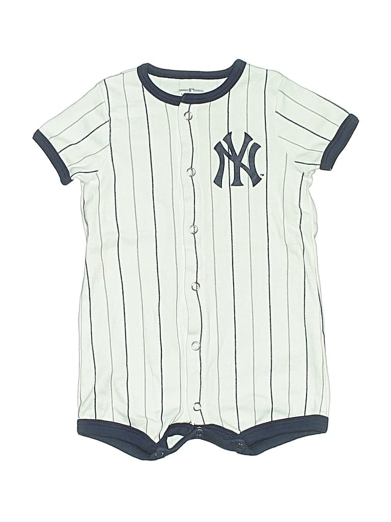 Pre-owned Genuine Merchandise By Team Athletics Babies' Short Sleeve Onesie In Gray