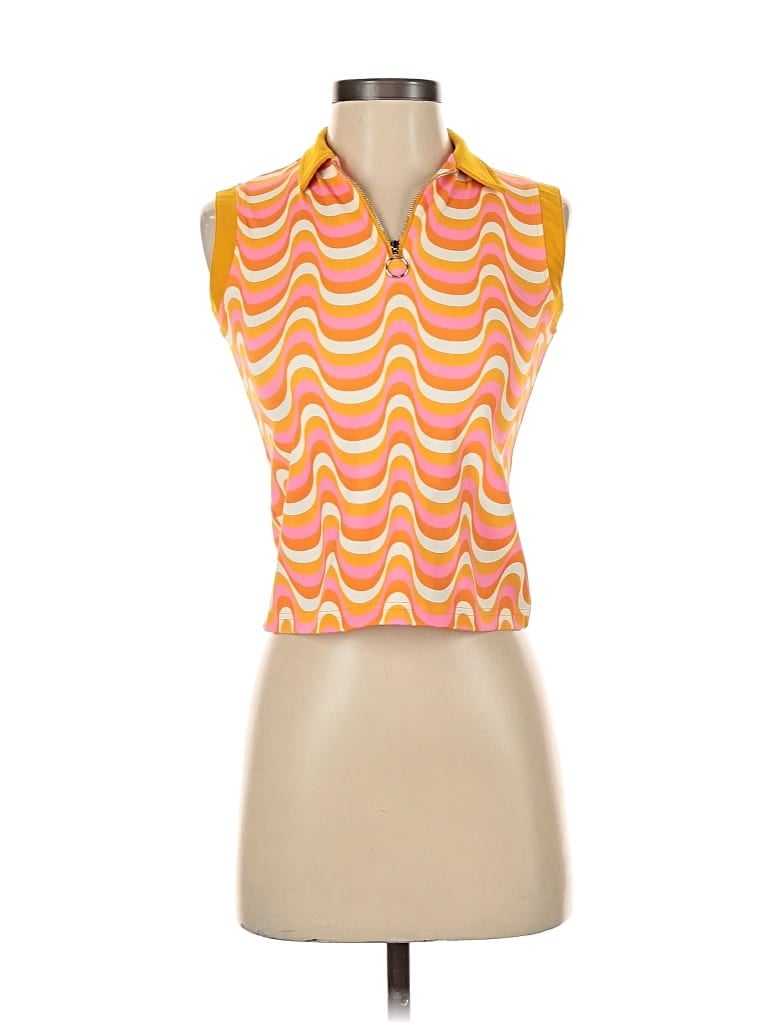 Pre-owned Assorted Brands Sleeveless Blouse In Orange