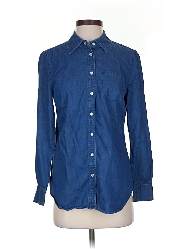 Pre-owned Orvis Long Sleeve Button Down Shirt In Blue