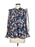 Eclair 100% Polyester Blue Long Sleeve Blouse Size M - photo 1