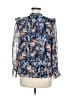 Eclair 100% Polyester Blue Long Sleeve Blouse Size M - photo 2