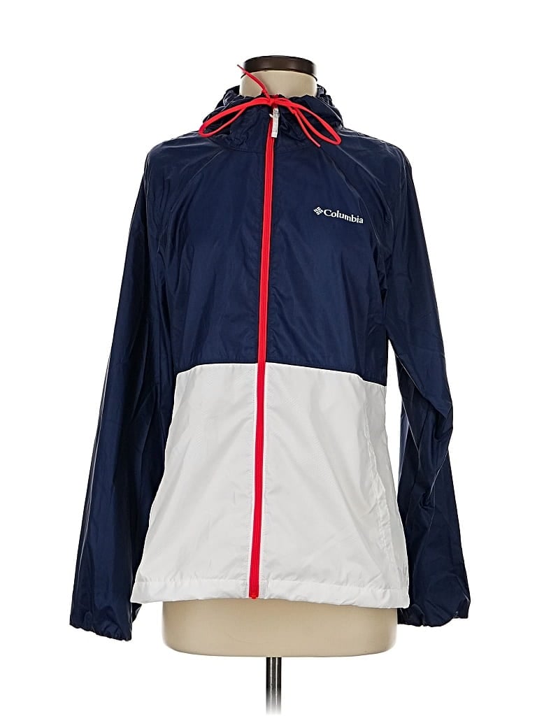 Pre-owned Columbia Windbreaker Jacket In Blue