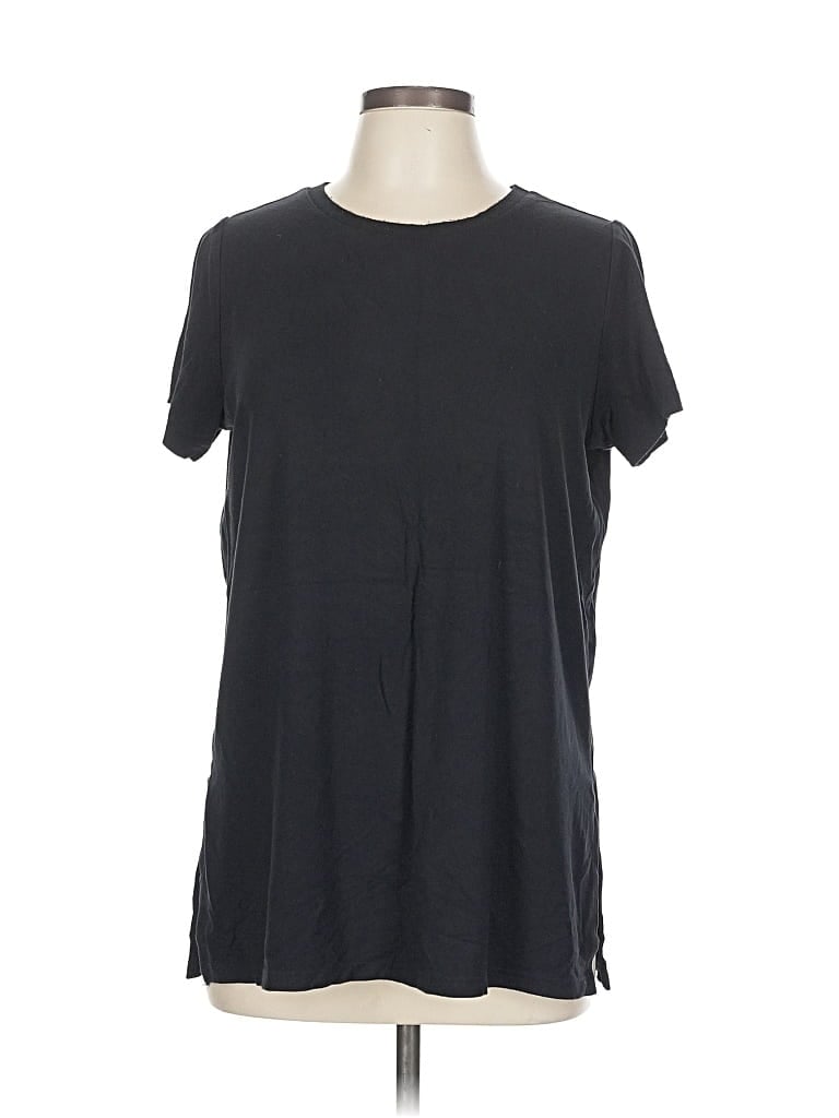 Pre-owned Spanx Short Sleeve T-shirt In Black