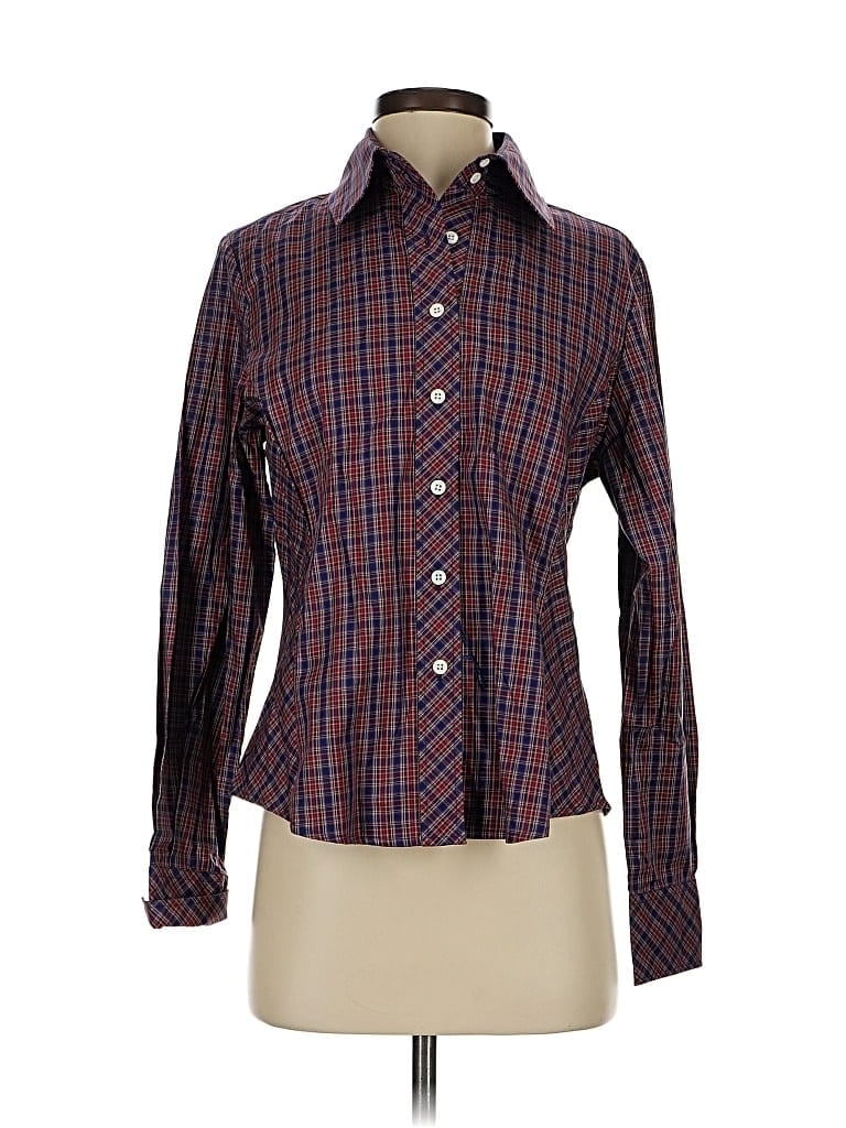 Façonnable Long Sleeve Button Down Shirt In Brown