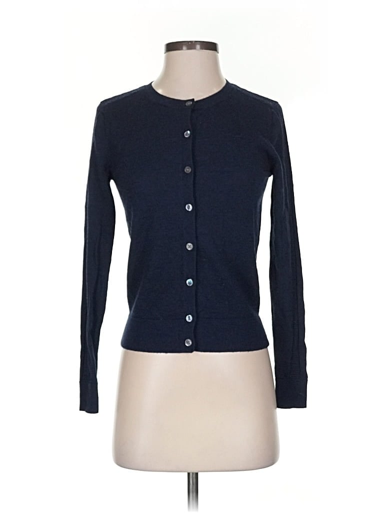 Pre-owned Banana Republic Wool Cardigan Sweater In Blue