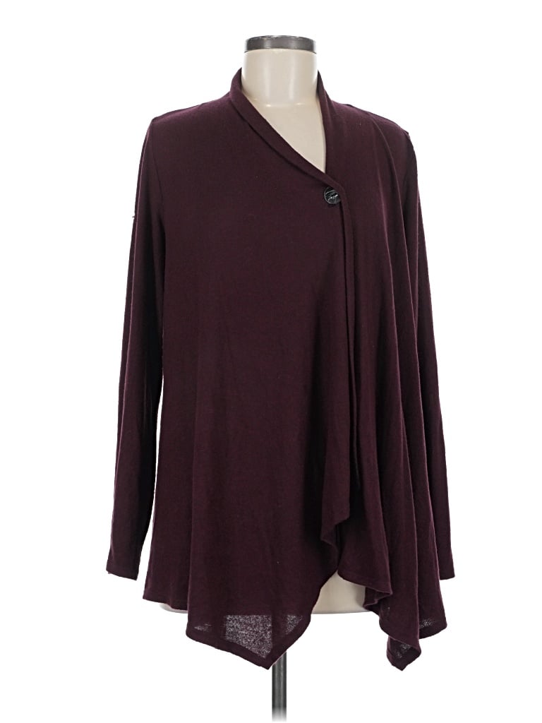 APT. 9 Pre-owned Cardigan Sweater In Burgundy