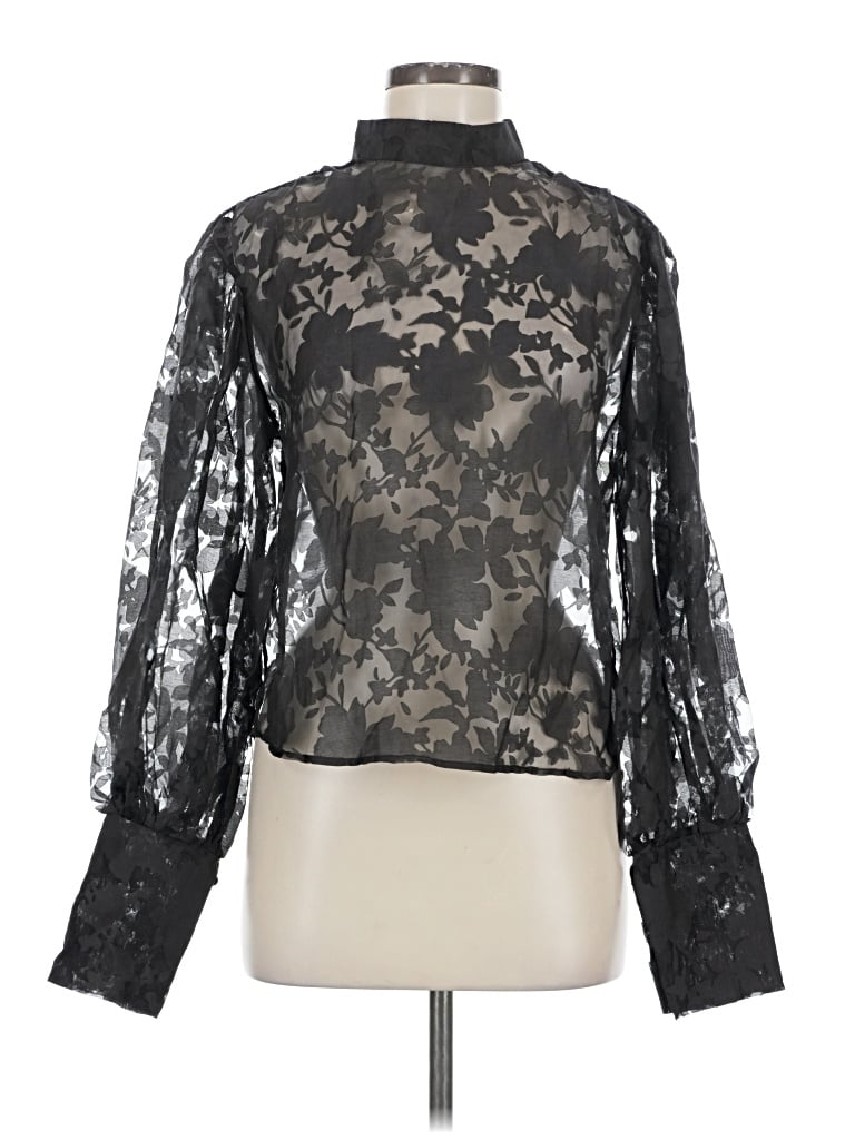 MISSGUIDED Pre-owned Long Sleeve Blouse In Black