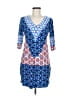 Donna Morgan Print Blue Casual Dress Size 6 (petite) - photo 1