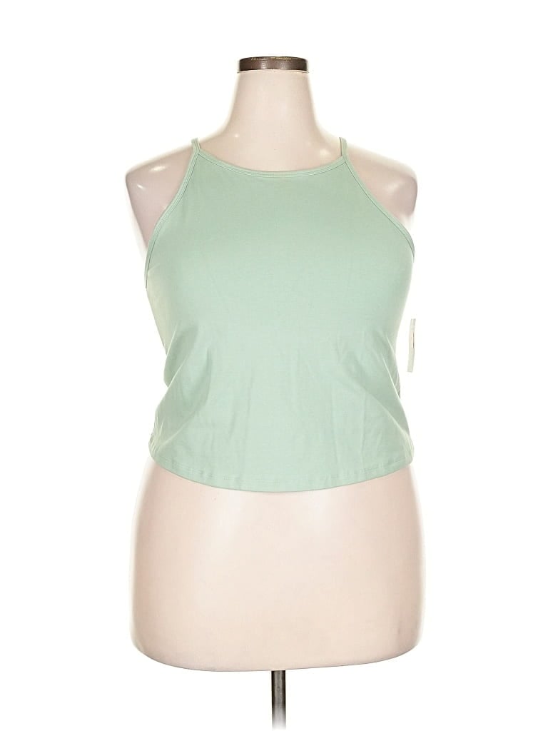 Torrid Tank Top Green Halter Neckline Tops In Green