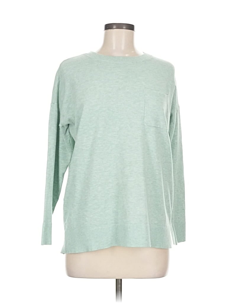 Pre-owned Ann Taylor Loft Pullover Sweater In Green