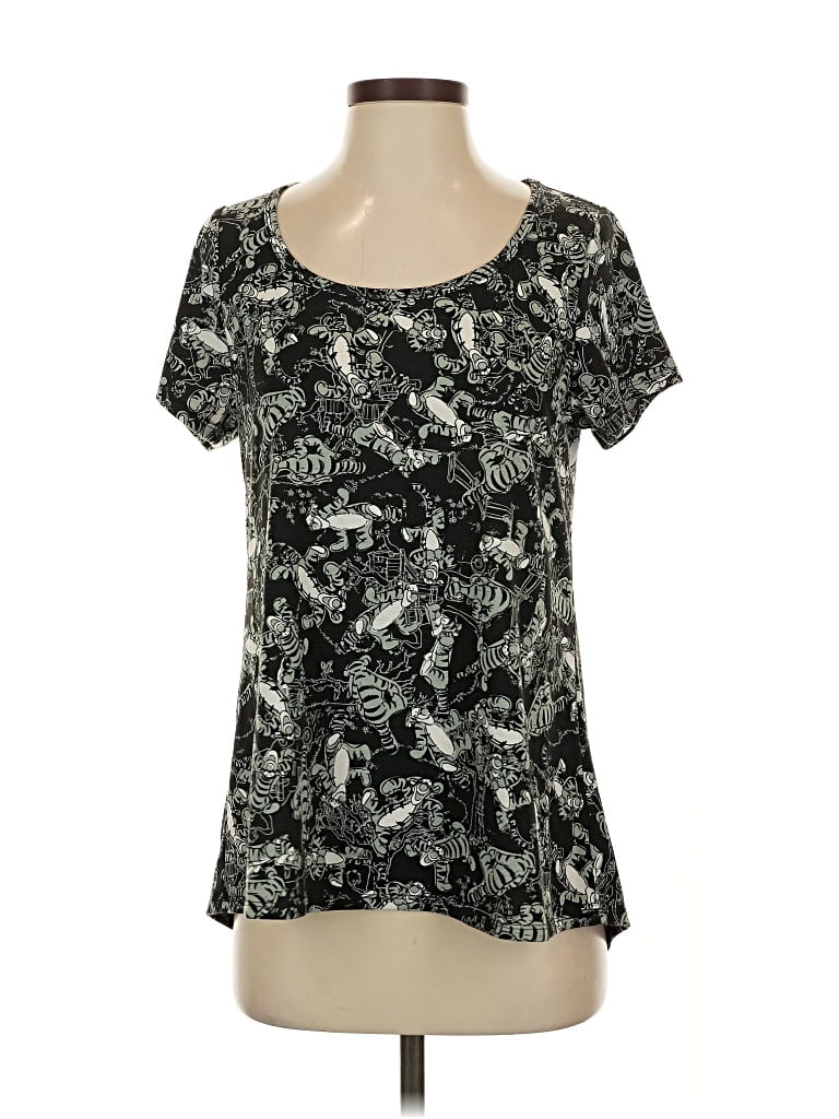 Pre-owned Lularoe Short Sleeve T-shirt In Black