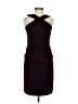 DKNY 100% Polyester Color Block Burgundy Cocktail Dress Size 2 - photo 1