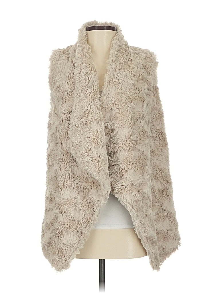 Pre-owned Dylan Faux Fur Vest In White