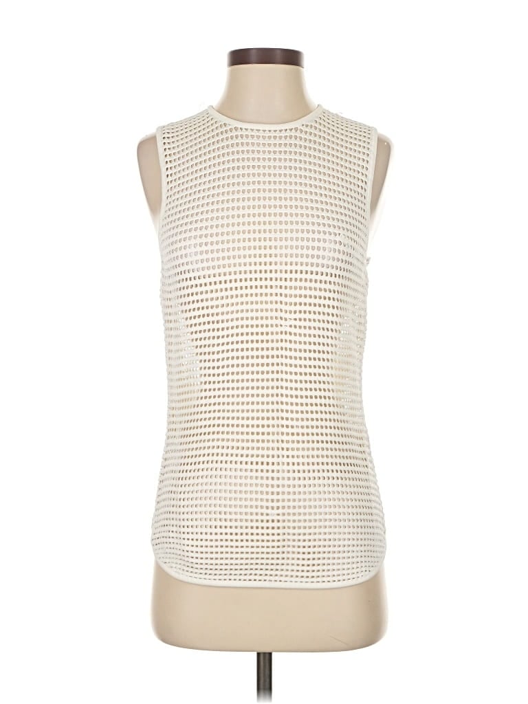 Torn By Ronny Kobo Sleeveless Top Ivory Boatneck Tops In White