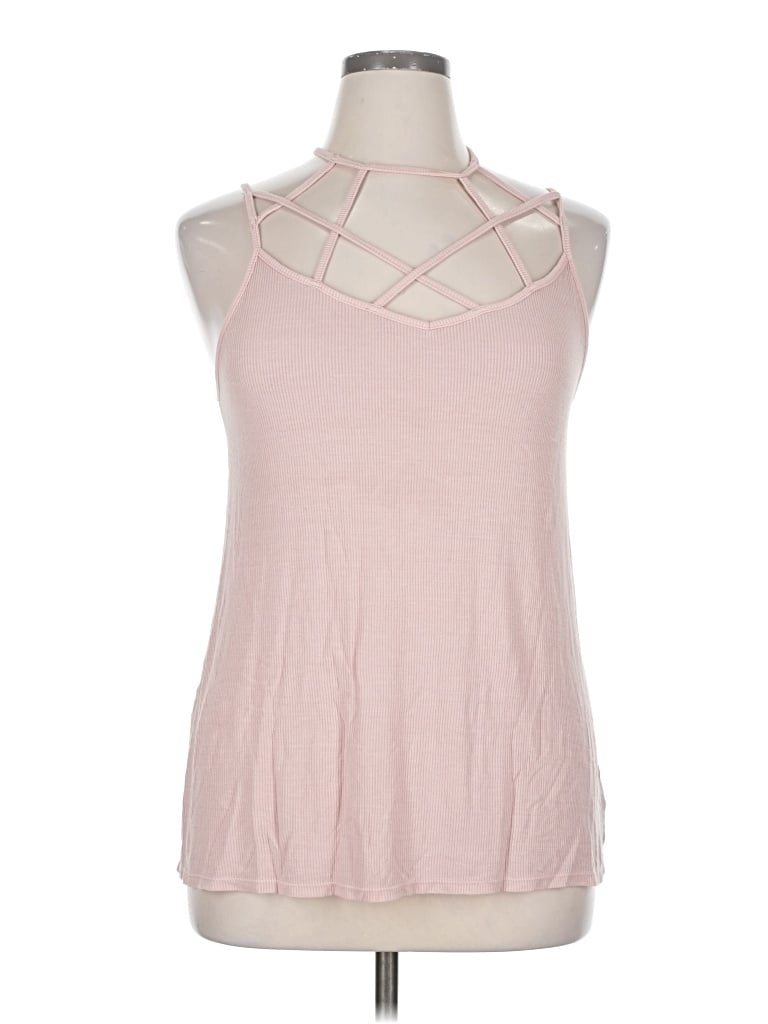 Pre-owned American Eagle Outfitters Tank Top Pink Halter Neckline Tops