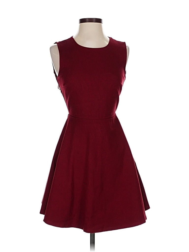 Pre-owned Lulus Casual Dress In Burgundy