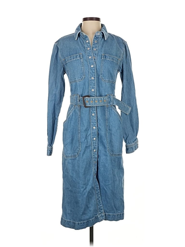 Pre-owned Ann Taylor Casual Dress In Blue