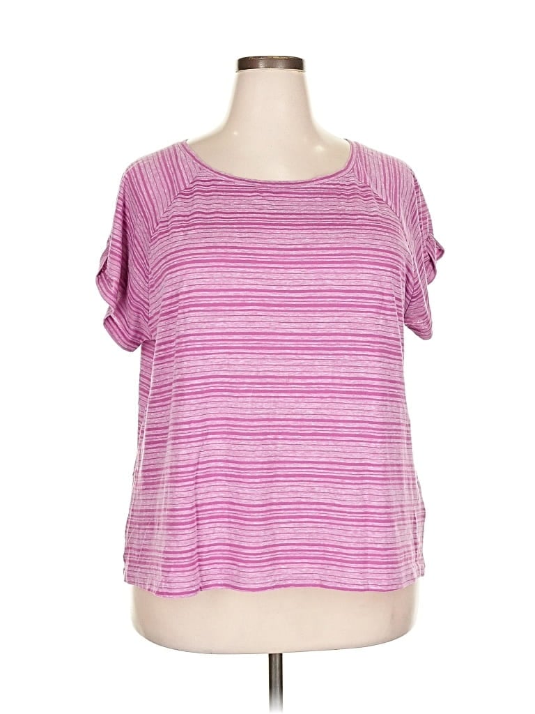 Pre-owned Seven7 Short Sleeve T-shirt In Pink