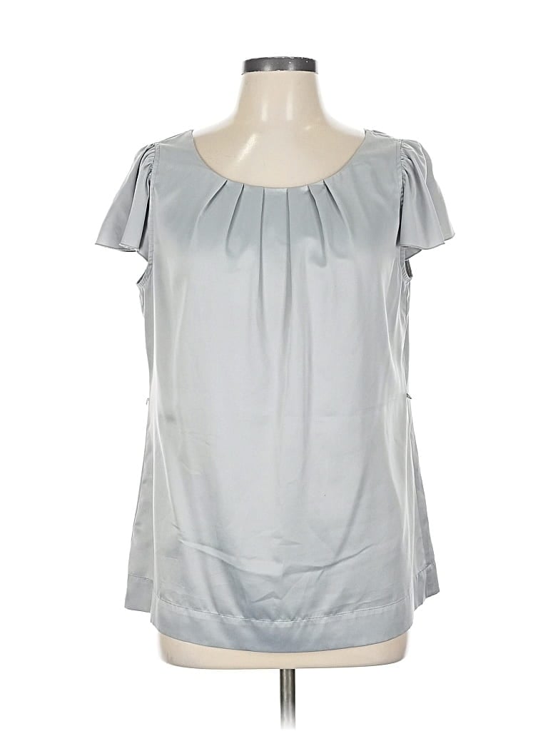 ANN TAYLOR FACTORY Pre-owned Short Sleeve Blouse In Silver