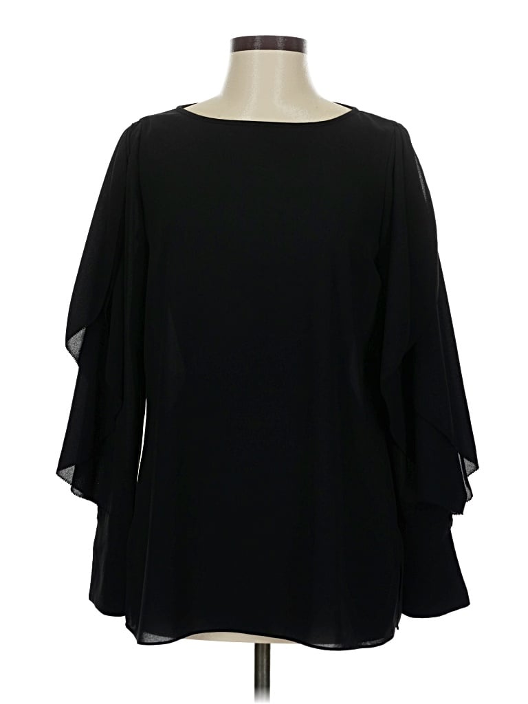 Pre-owned Etcetera 3/4 Sleeve Blouse In Black